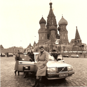 Jean and John Lombard in Red Square, Moscow